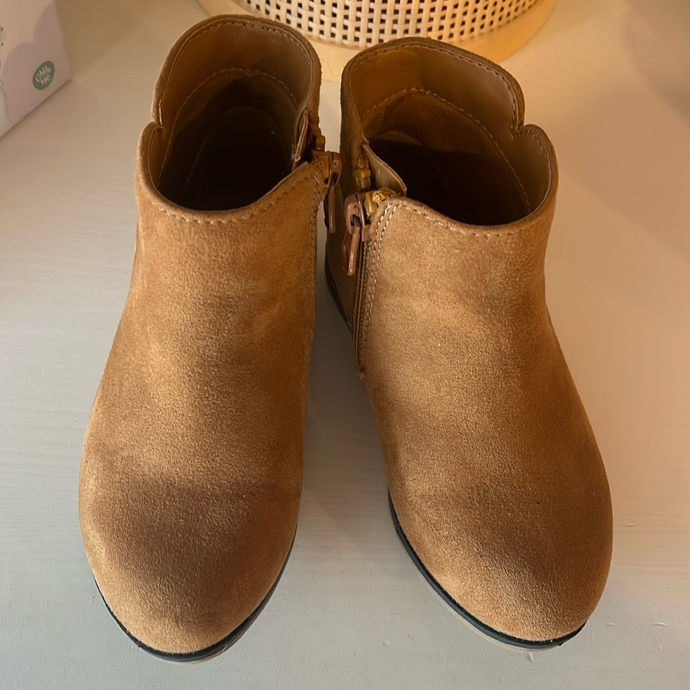 Brown suede boots